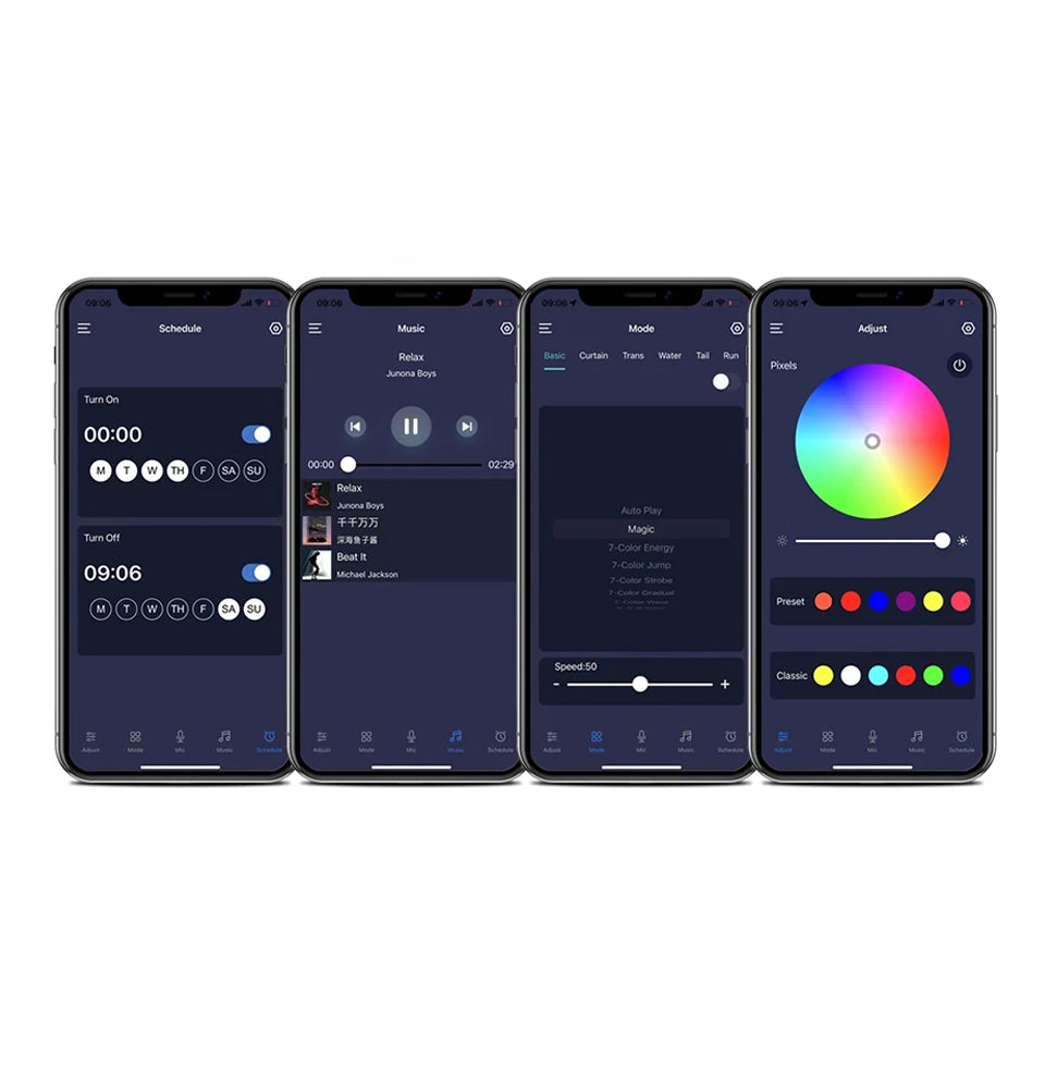 Fita LED RGBIC Neon - Controlo por App, Bluetooth e Comando Fita LED RGBIC Neon - Controlo por App, Bluetooth e Comando